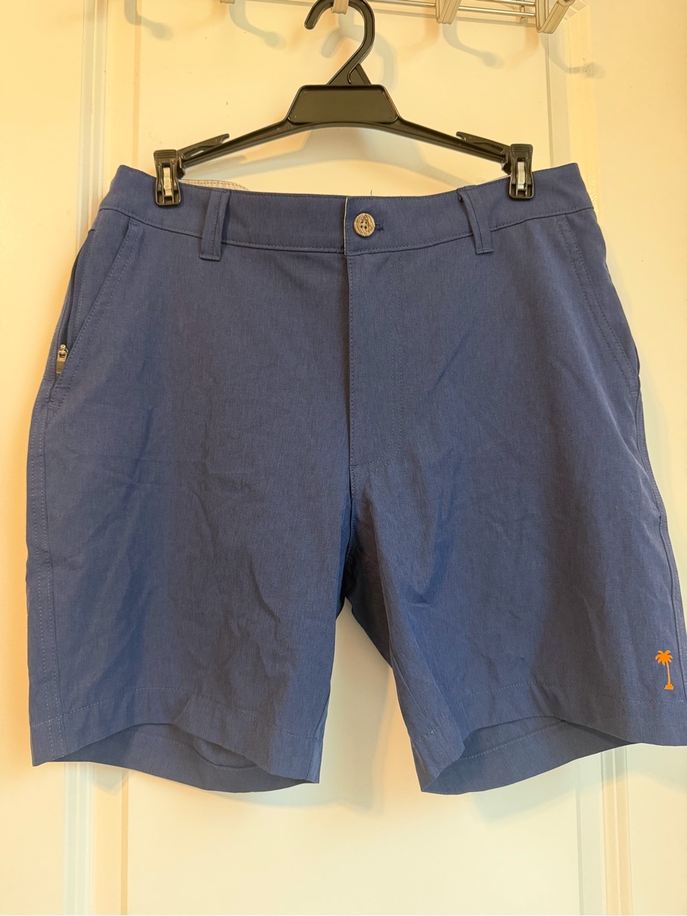 Margaritaville Navy Blue Flat Front Performance Shorts